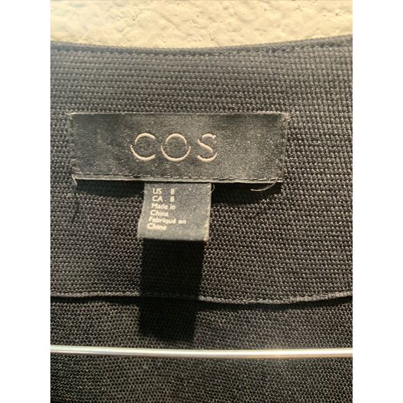 Cos, black short dress, 3/4 sleeves, size 8 - Picture 4 of 7